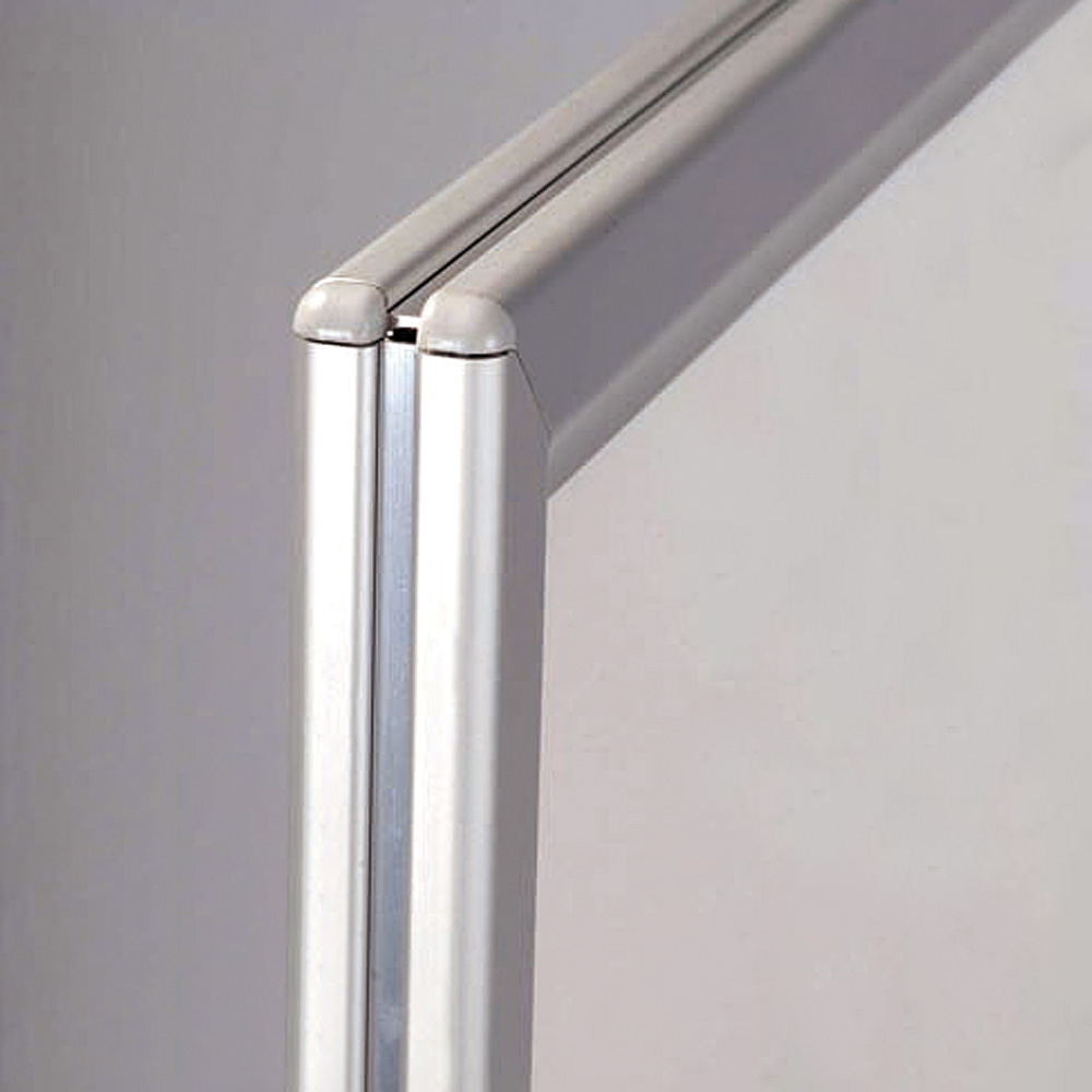 Kundenstopper, Wind-Sign Waterbase Budget, 40 mm Profil, Silber