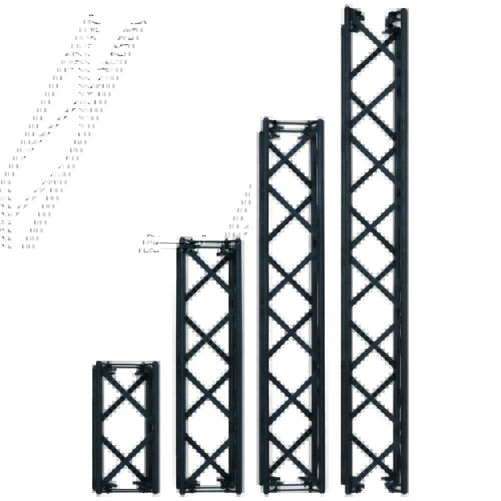 Crown Truss 15 Triple Banner Wall, Schwarz