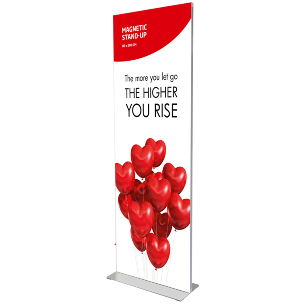 Bannerständer, Magnetisch, Doppeltseitig, Silber