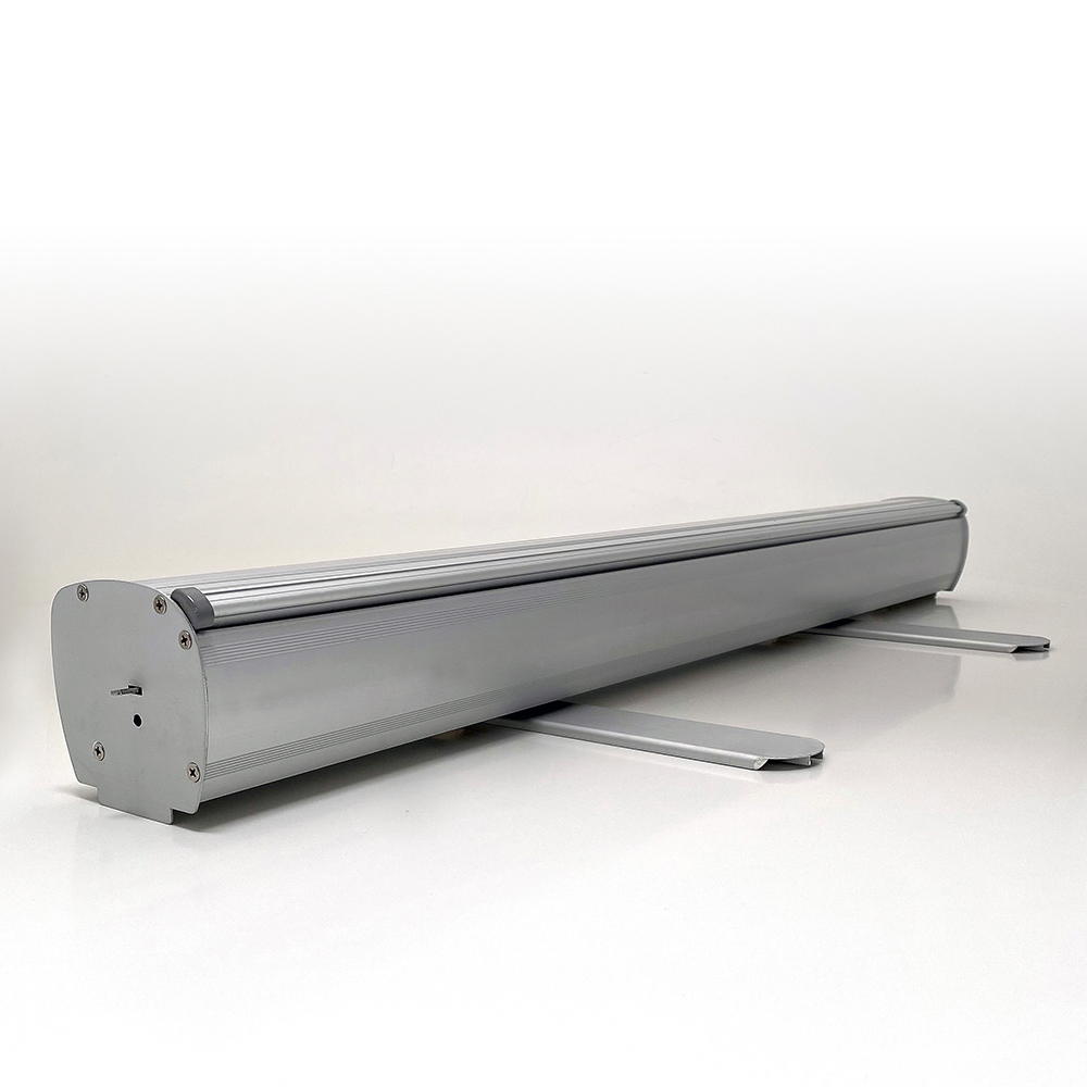 Roll-Up Kassette, Eco, Einseitig, Aluminium/Silber, Inklusive Tasche