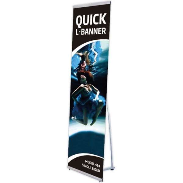 Bannerdisplay Quick L-Banner, Einseitig, Ohne Banner und Druck