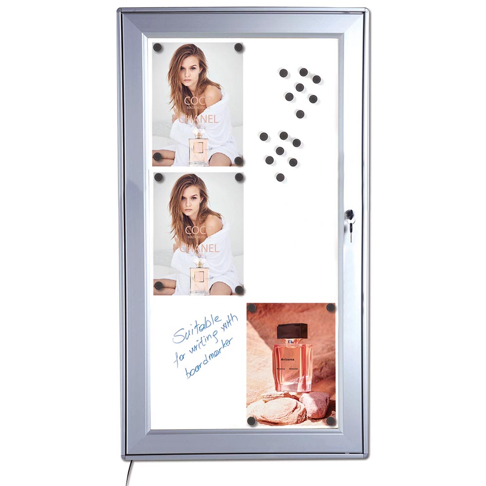 Whiteboard Infotafel mit Led-Beleuchtung