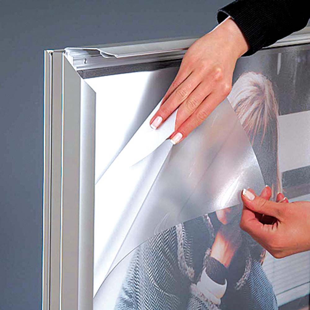 Ersatzfolie für Klapprahmen/Kundenstopper, Pet, Ohne Magnet, Oversize