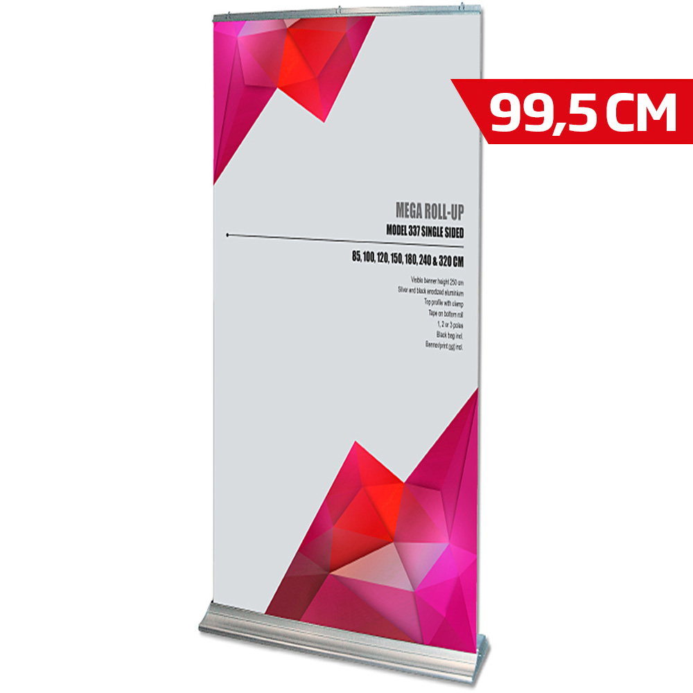 Roll-Up Basic, Mega, Einseitig, Silber