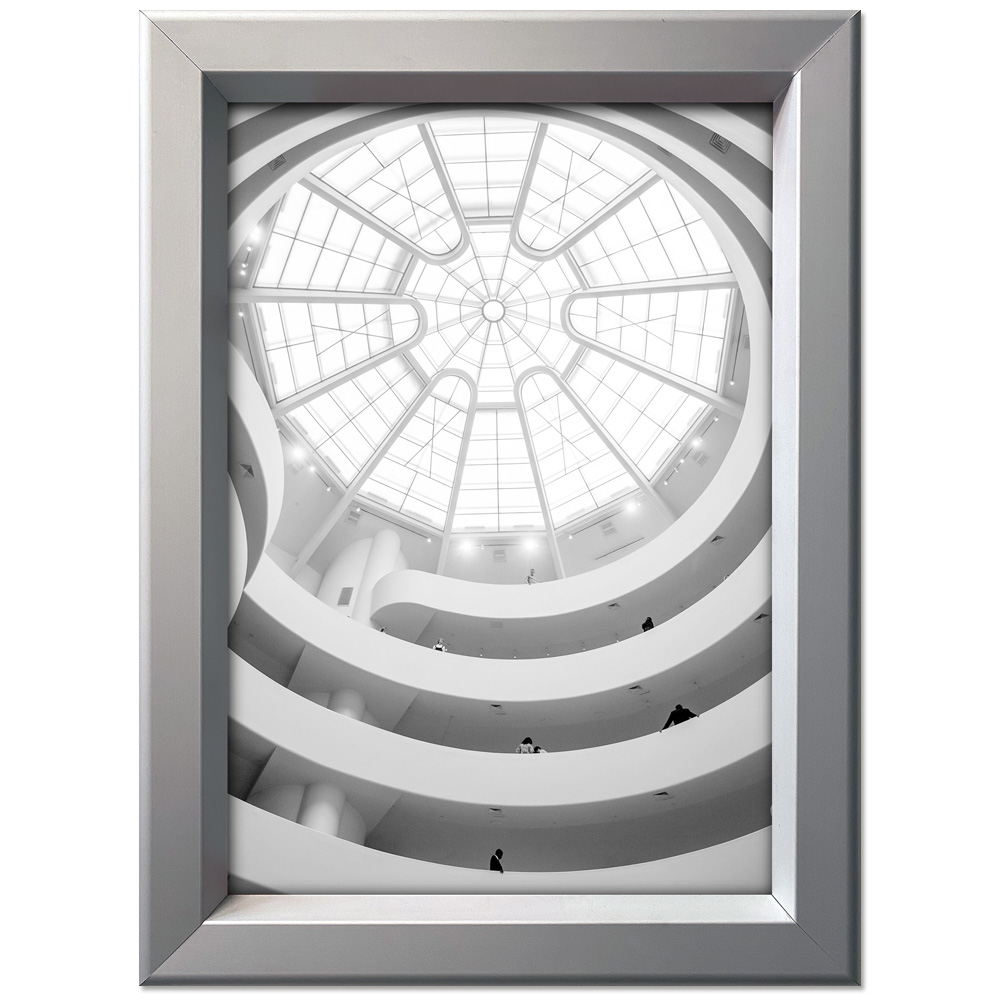 Klapprahmen, Security Frame, 42 mm Aluminiumprofil, Silber