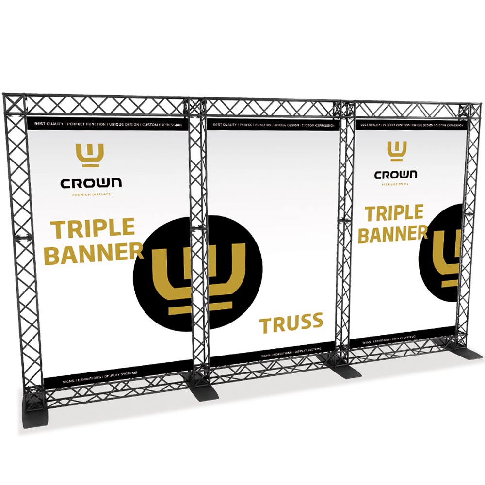 Crown Truss 10 Triple Banner wall