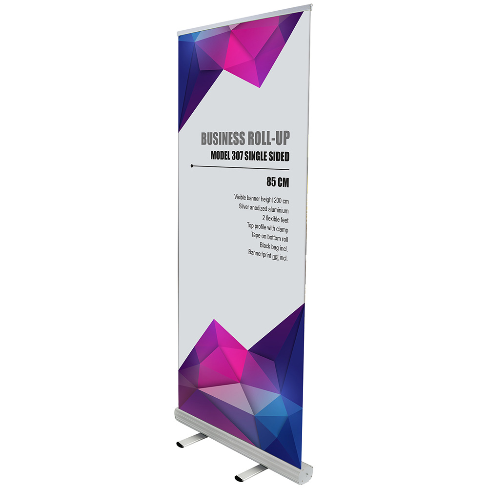 Roll-Up Kassette, Business, Einseitig, Aluminium, Inklusive Tasche