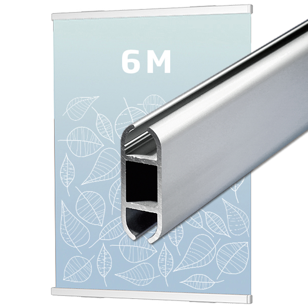 Bannerprofil, Draußen, Aluminium, Wandmontage