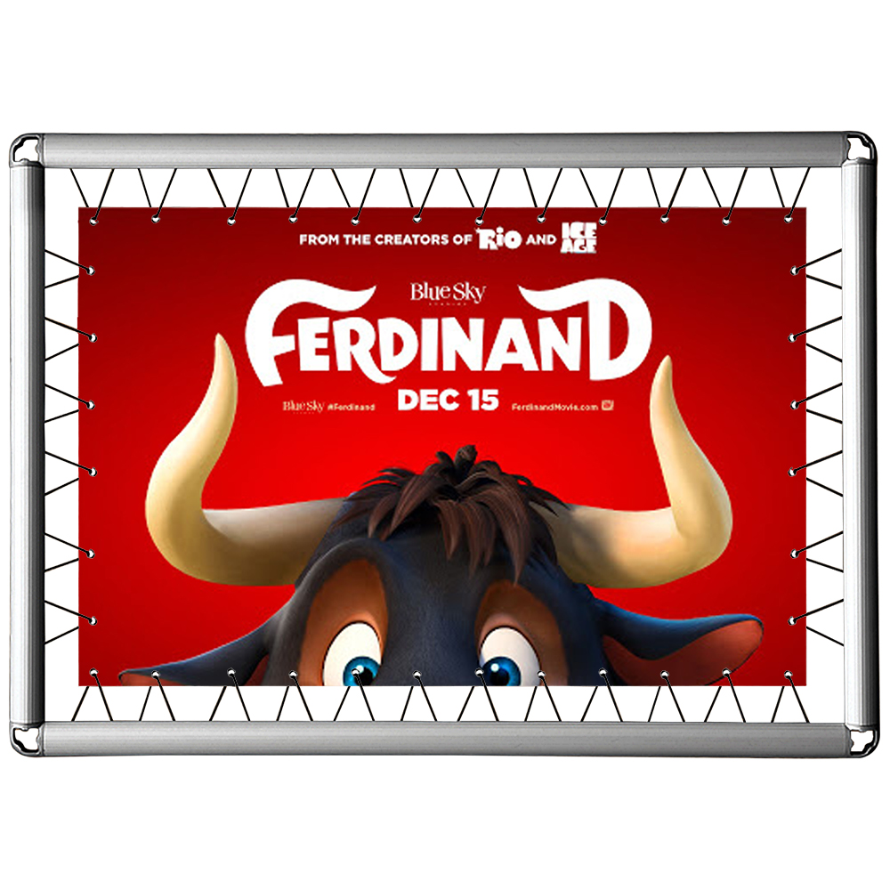 Bannerdisplay Omni Frame, mit Haken und Gummiband, Ohne Ösen