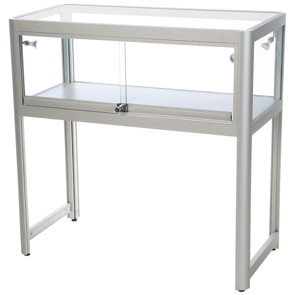 Vitrine, Showcase Desk Duo, LED-Licht, mit Schloss
