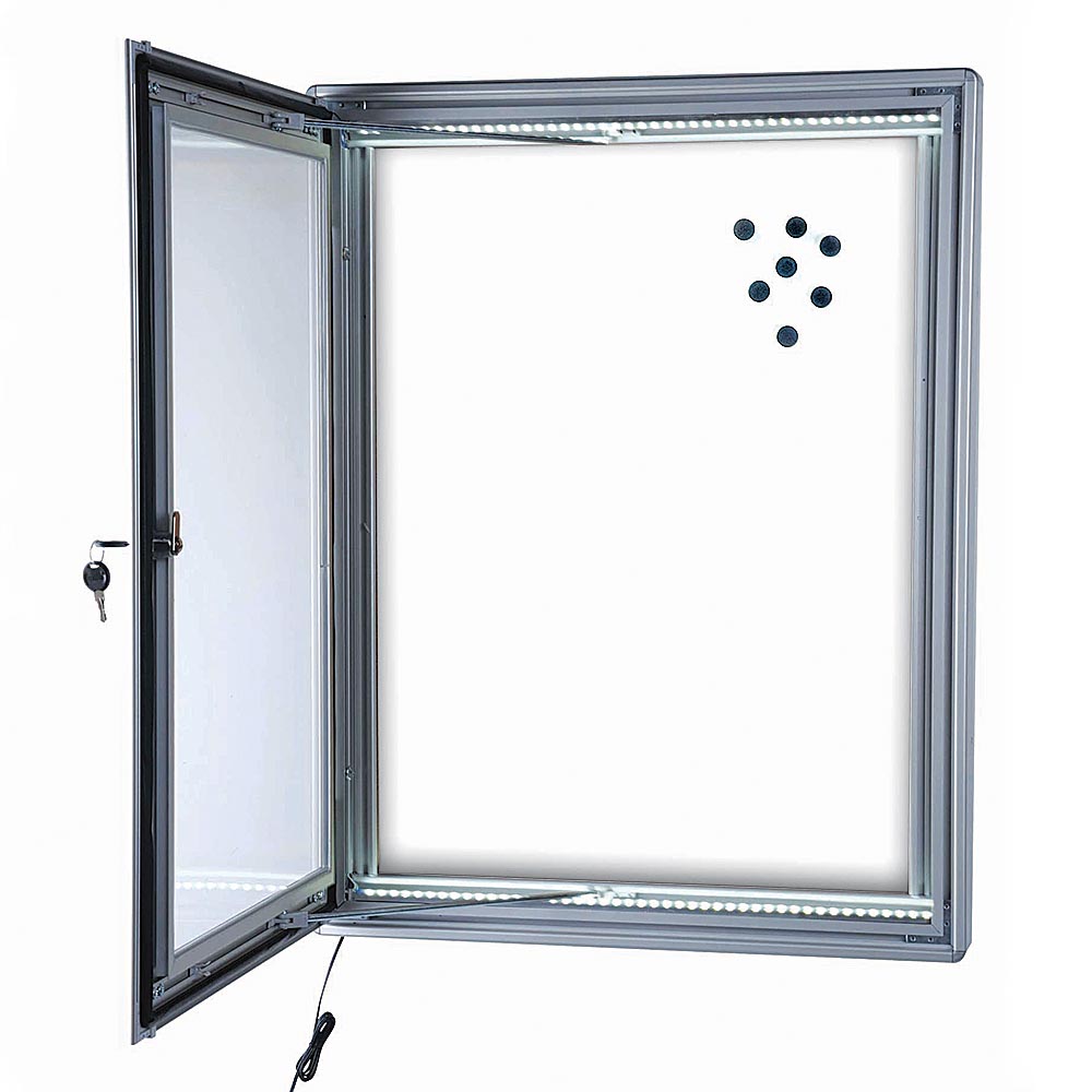 Whiteboard Infotafel mit Led-Beleuchtung