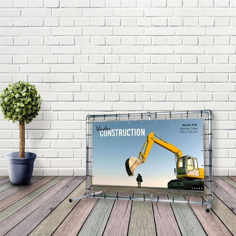 Bannerdisplay, Draußen, Banner Tube Freestanding, Aluminiumrohr 0.3 mm Ø 48 mm