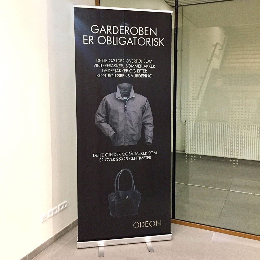 Roll-Up Kassette, Eco, Einseitig, Aluminium/Silber, Inklusive Tasche