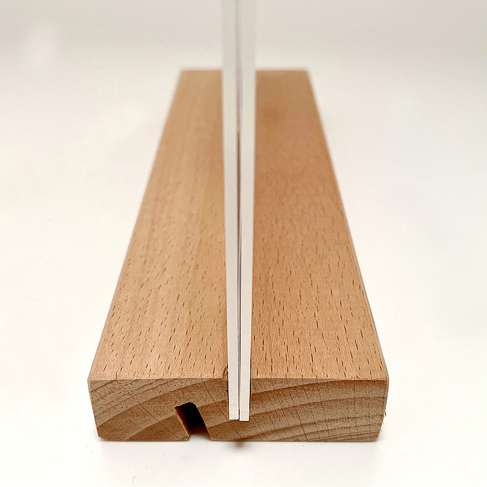 Tischaufsteller, Wood Block, Massivholz