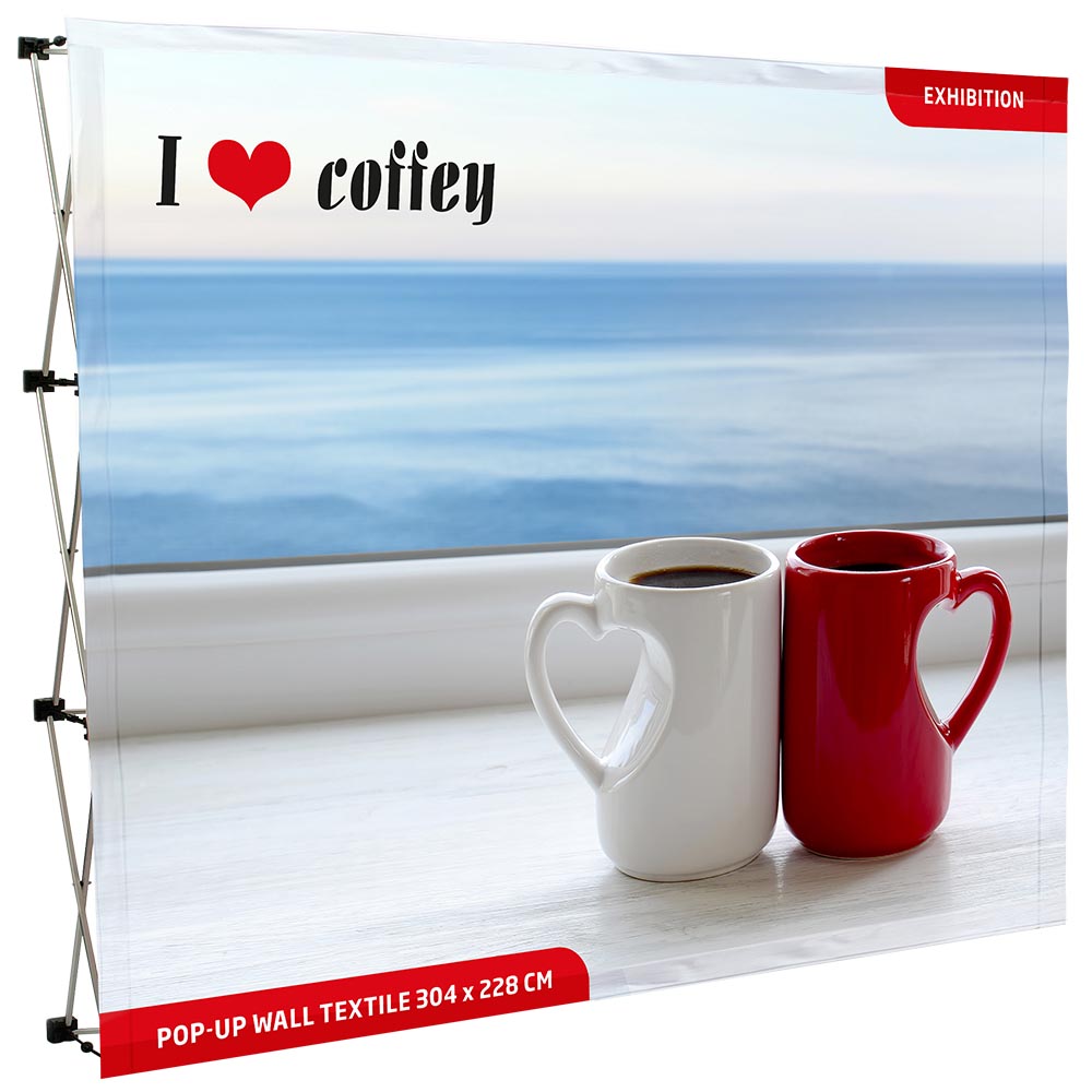 Messe Wand, Pop-up Wall Textile, 4 x 3 Abschnitte
