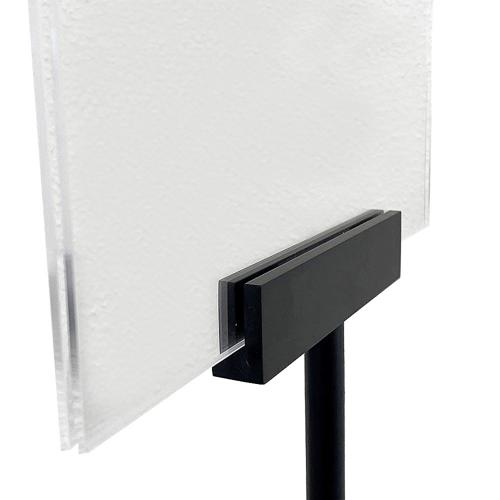 Infoständer für Tisch, Design Stand, Acrylhalter, Schwarz