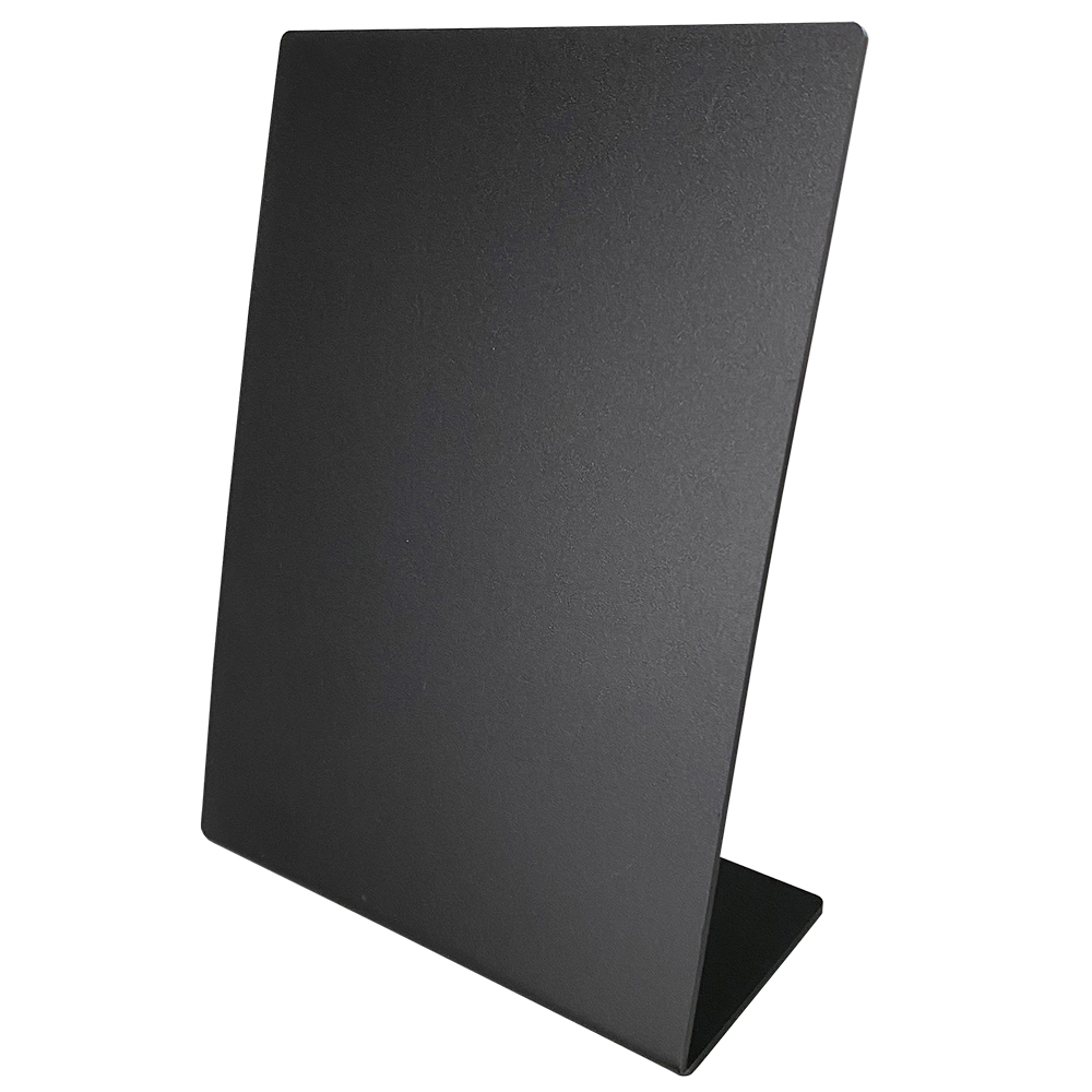 Schwarz A5 hochkant Tischaufsteller Kreidetafel