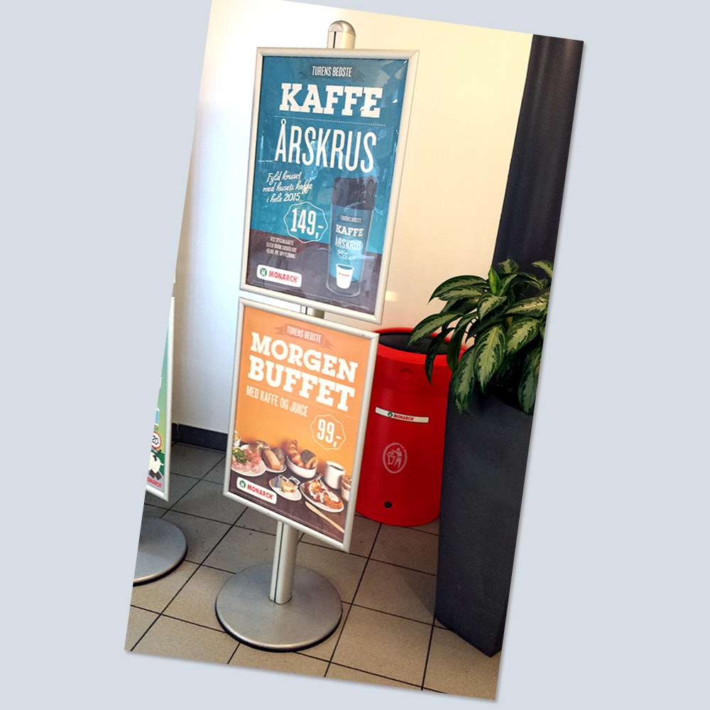 Infoständer, Multistand, Einseitiger 2 X Klapprahmen