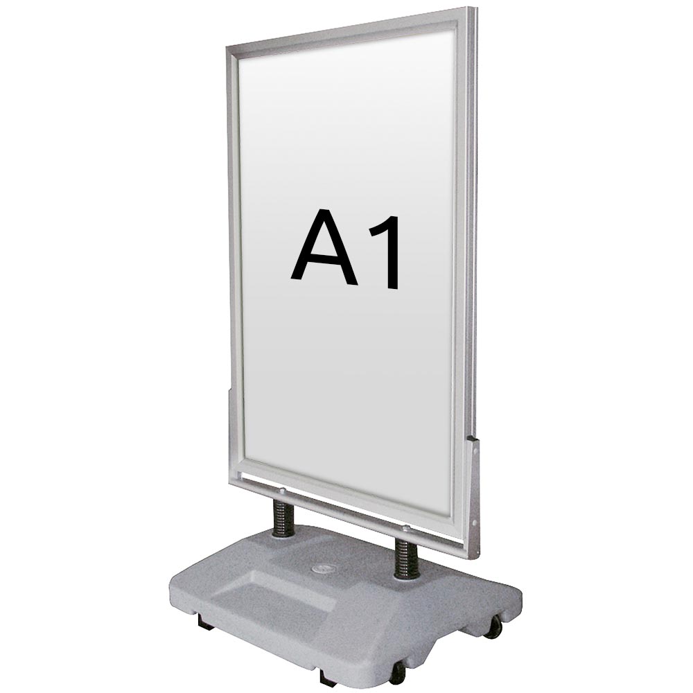 Kundenstopper Wind-Sign Waterbase Silber