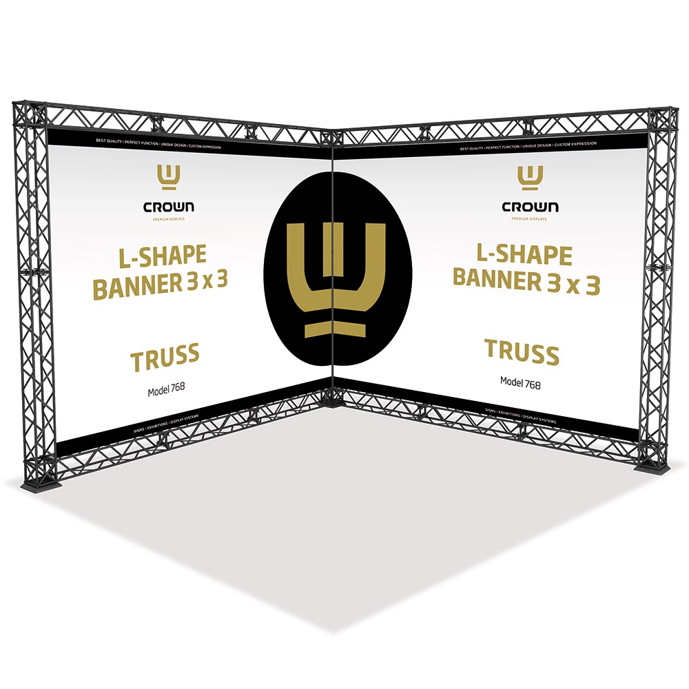 CROWN TRUSS 15 L-shape wall 3 x 3 m, 300 x 300 cm