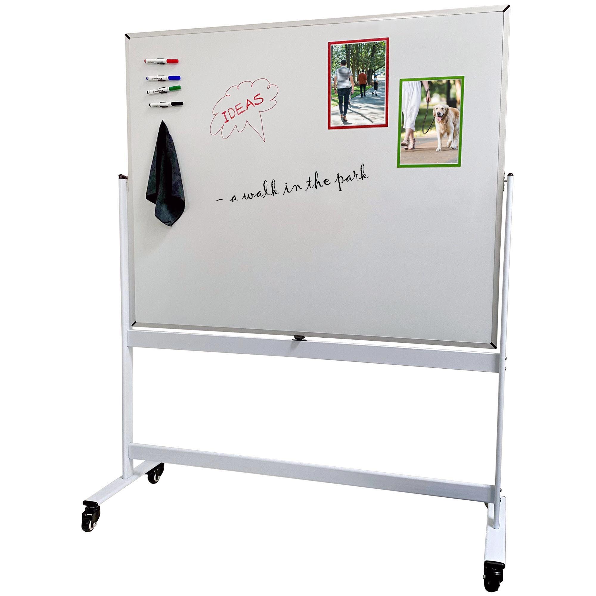 Drehbare Tafel auf Rollen, Inspire Pivot, Keramischer Whiteboard Oberfläche