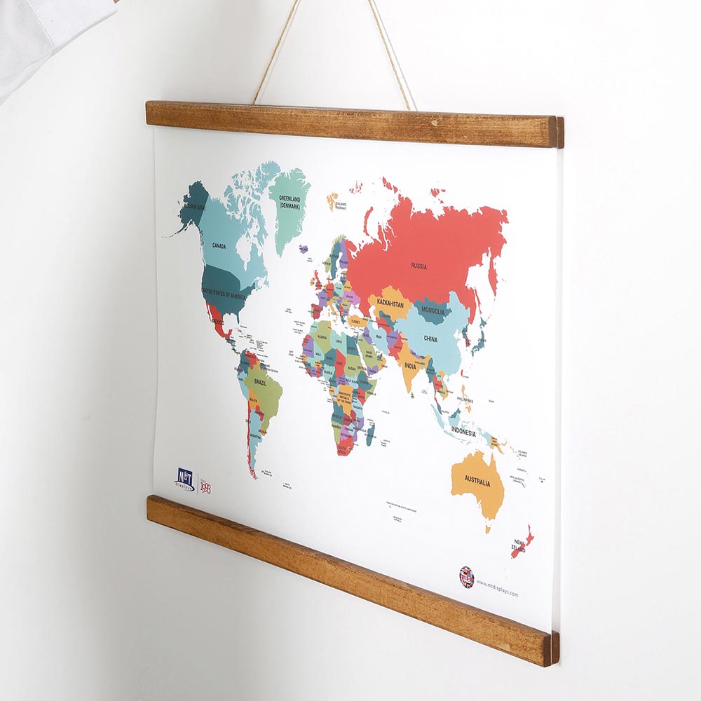 Posterleiste, Wood Poster Hanger, Dunkle Buche, Magnetisch