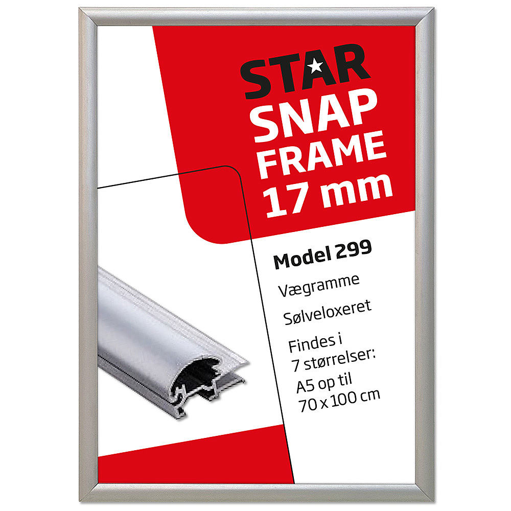 Klapprahmen, 17 mm Aluminiumprofil, Silber