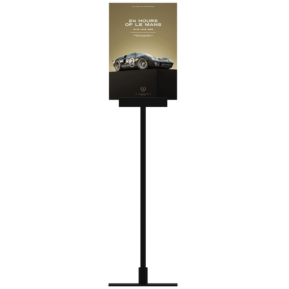 Infoständer für Tisch, Design Stand, Acrylhalter, Schwarz