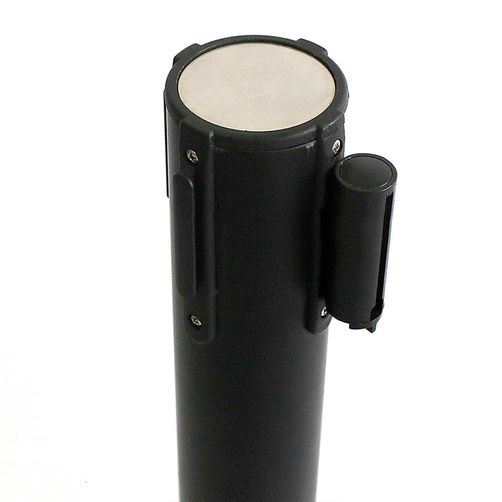 Absperrpfosten, 1 Stück, Metall, 3 m Klebeband