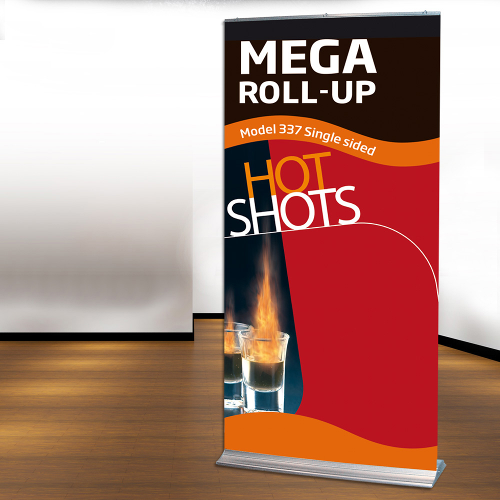 Roll-Up Basic, Mega, Einseitig, Silber