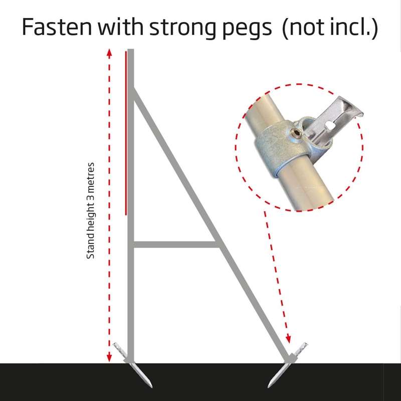 Bannerdisplay, Draußen, Banner Tube High Stand, Aluminiumrohr 0.3 mm Ø 48 mm