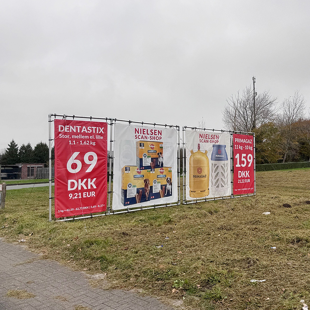 Bannerdisplay, Draußen, Banner Tube Freestanding, Aluminiumrohr 0.3 mm Ø 48 mm