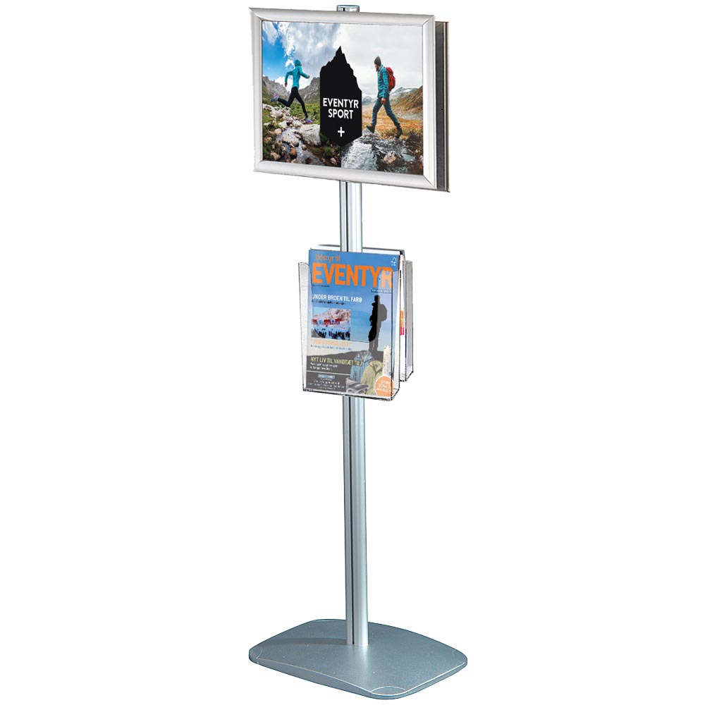 Infoständer, Multistand, Doppeltseitig, 2 X A4-Prospekthalter, 2 X Klapprahmen