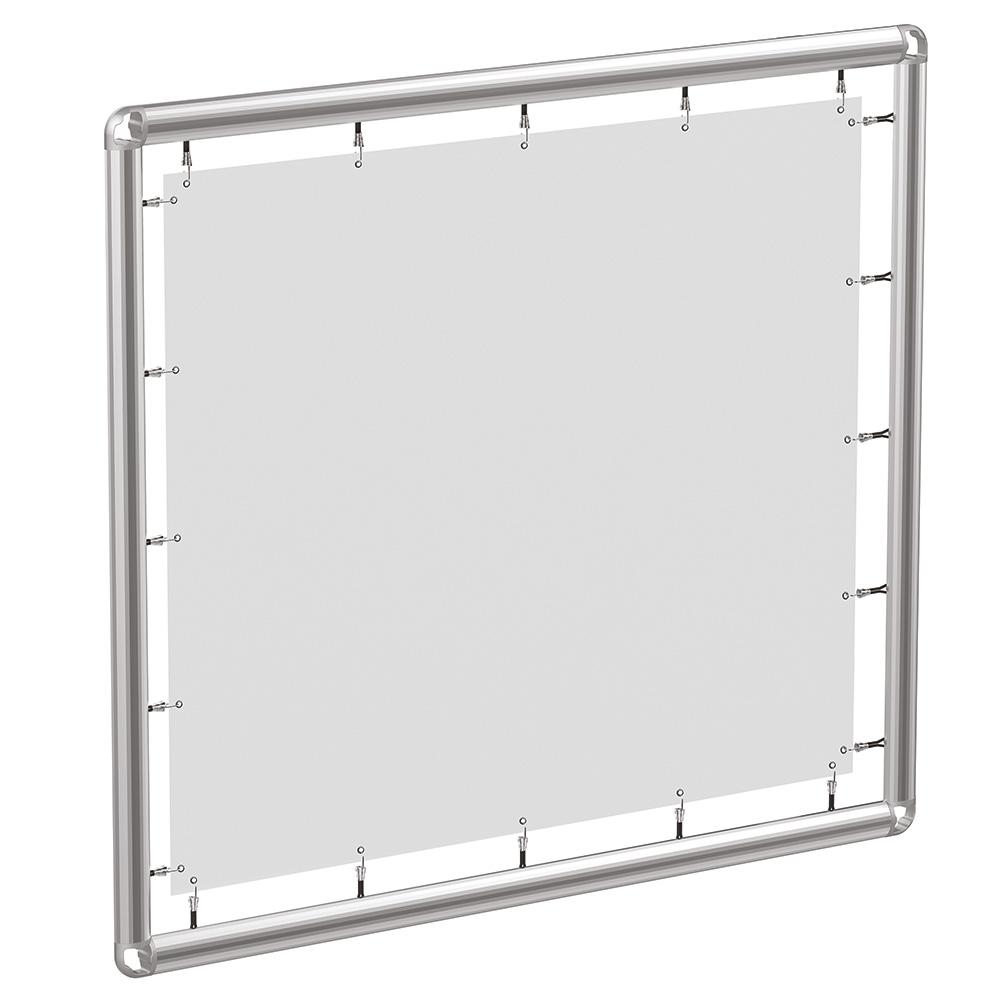 Bannerdisplay Omni Frame, mit Haken und Gummiband, Ohne Ösen