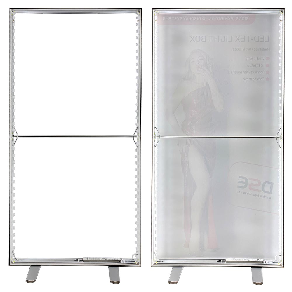 Led Lichtwand, Led-Tex, Doppeltseitig, Led-Beleuchteter Textilrahmen
