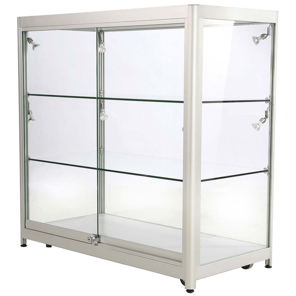 Vitrine, Showcase Counter Duo, LED-Licht, mit Schloss