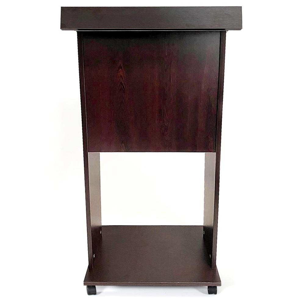 Rednerpult mit Rädern, Wood Podium, Schwarzes Holz