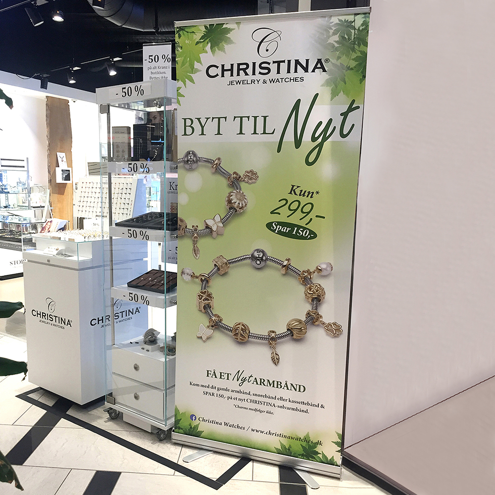 Roll-Up Basic, Basic, Einseitig, Aluminium, Silber