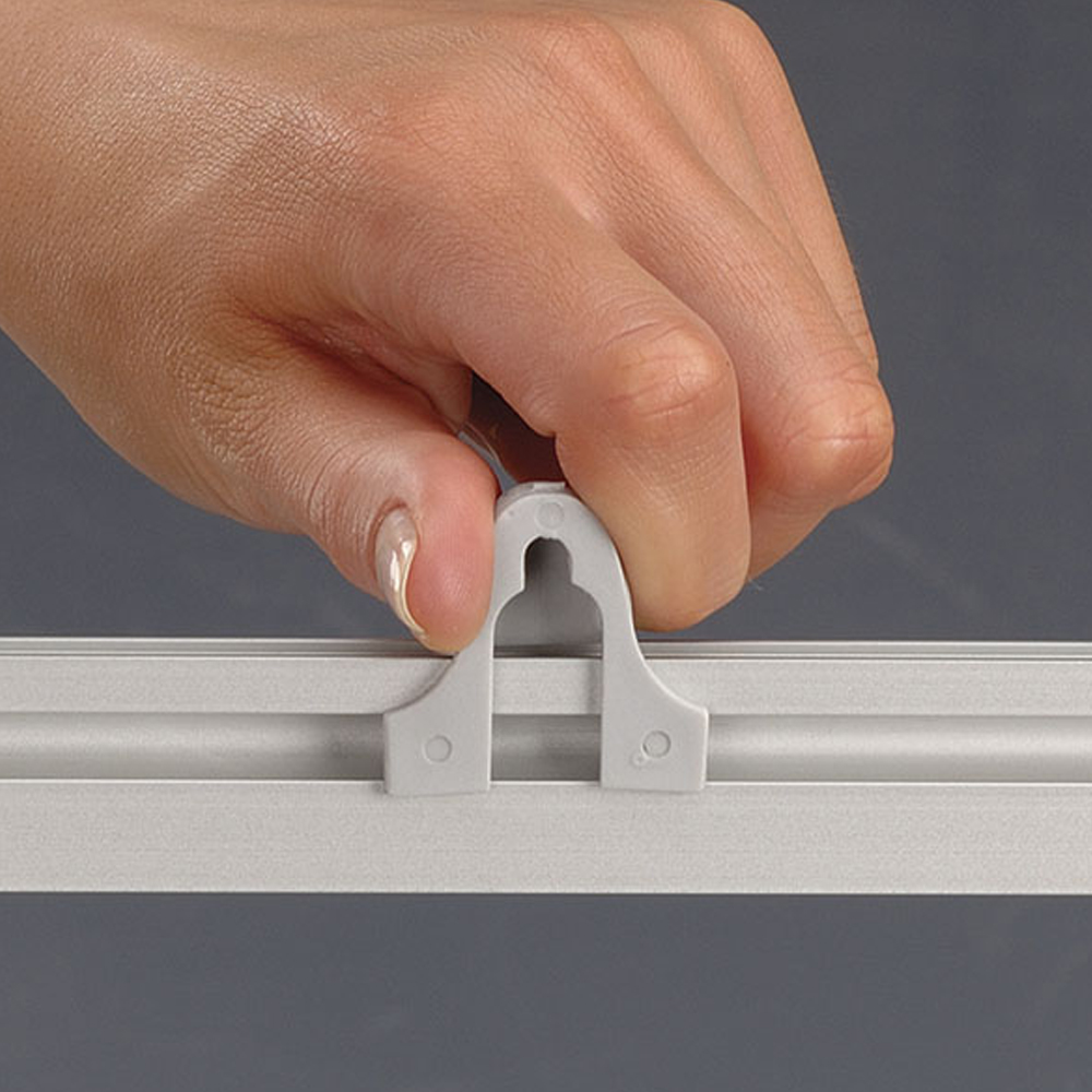 Posteraufhänger, Poster Clamp Set, 25 mm Aluminiumprofil