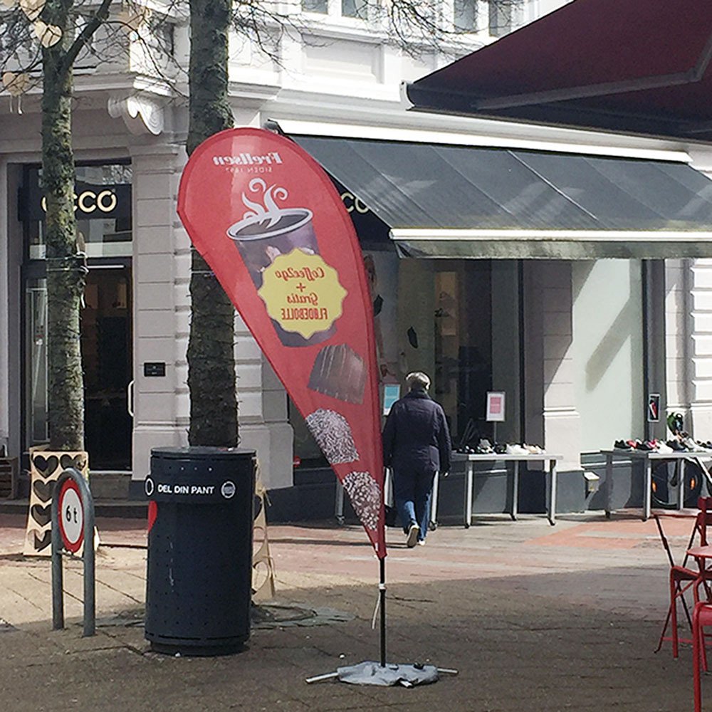 Beachflagge, Outdoor Drop Flag, groß, Nur Stangensystem