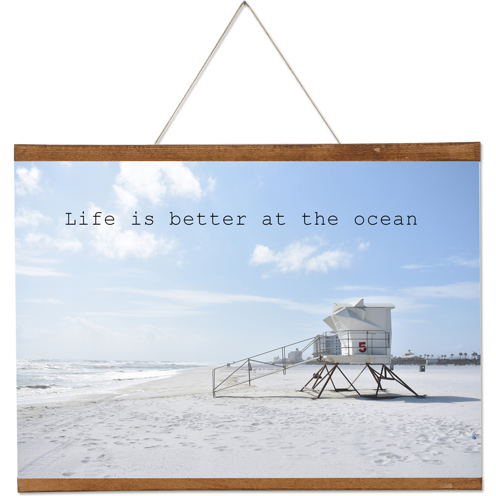 Posterleiste, Wood Poster Hanger, Dunkle Buche, Magnetisch
