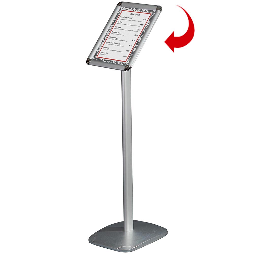 Infoständer, Expo, Drehbarer Klapprahmen, Silber
