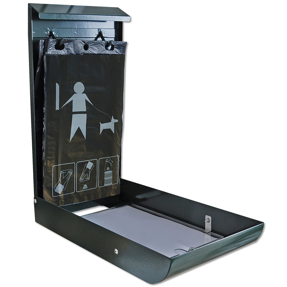 Hundebeutelspender mit A4-Infodisplay