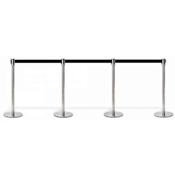 Wandhalterung mit Klebeband – Crowd Barrier System, Rot, Silber, 180 cm
