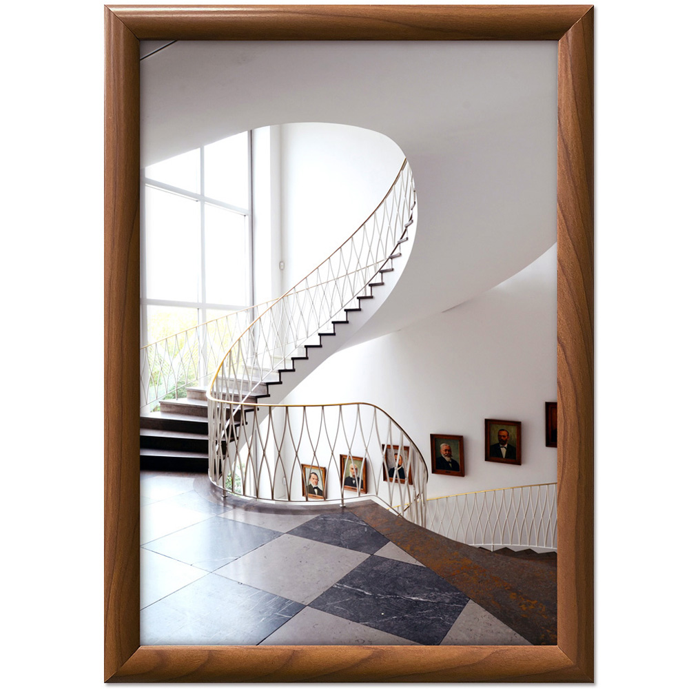Klapprahmen, 25 mm Profil, Holzoptik, B2 - 50 x 70 cm