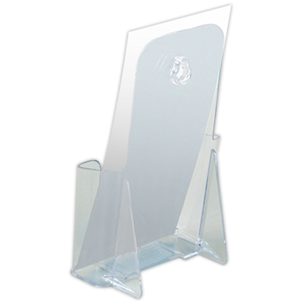 Prospekthalter, Tisch- und Wandmontage, Klares Acryl