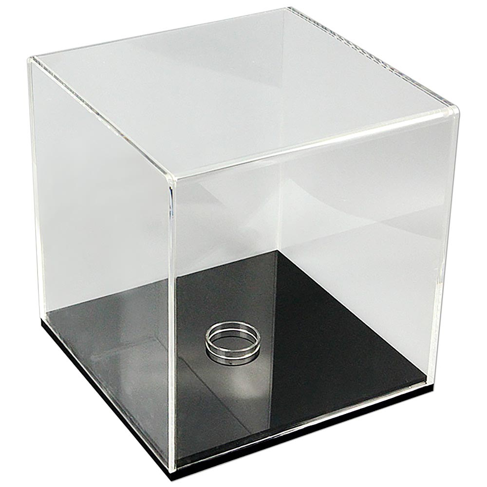 Vitrine, Showcase Square, 30,5 cm, Schwarz/Transparent