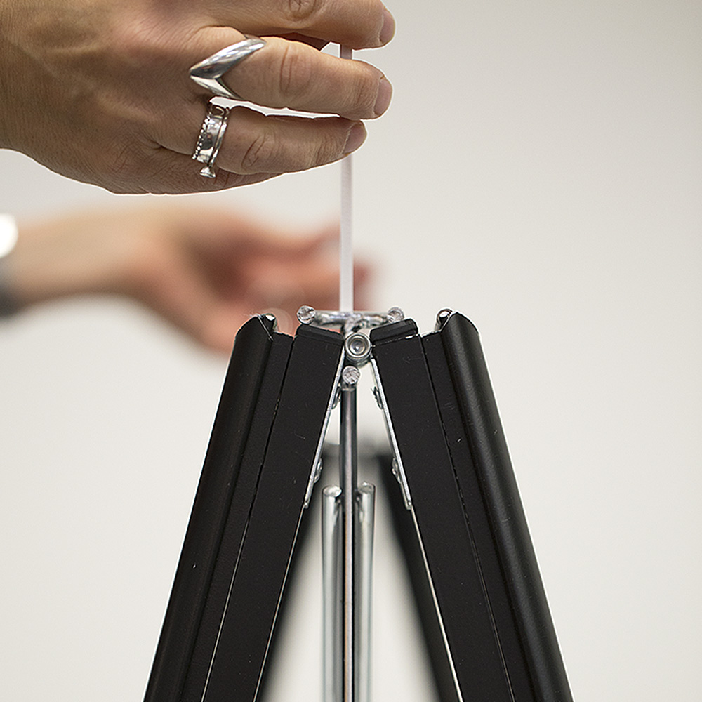 Kundenstopper, Alu-Line Standard, 32 mm, Schwarz