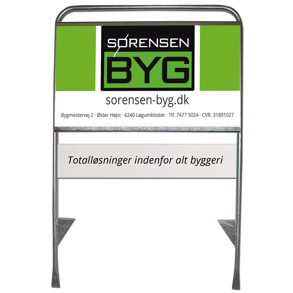 Maklerschild / Gartenschild, Estate Sign Standard, Ohne Druck und ohne Platte