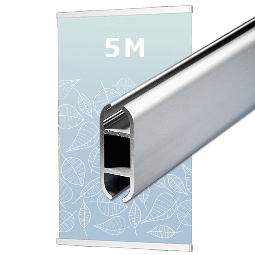 Bannerprofil, Draußen, Aluminium, Wandmontage